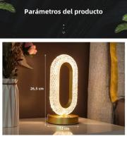 Lámpara De Mesa LED De Cristal Con Control Remoto Y Toque Recargable Iluminación De Dormitorio Decoración De Sala De Estar Fuente De Luz LED Incluida - details 2