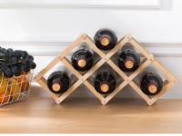 Estante De Madera Para Vino 3/10 Botellas Soporte De Cocina Organizador De Almacenamiento Para Barra Estilo De Exposición - details 1
