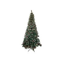 Árbol de Navidad con piñas y Bayas, Pino Artificial Verde con Puntas Blancas, Adornos para Navidad, árbol de Navidad artificial de abeto de alta calidad de para el hogar, oficina, decoración de fiesta, fácil montar, 90cm, 120cm, 150cm, 180cm, 210cm - details 0