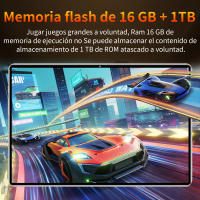 2025 5G Nueva tableta global de 10,1 pulgadas Android 16GB Ram 1TB ROM Android 13,0 WiFi 20000 Mah 14 Pantalla completa de la Red nuclear - details 5