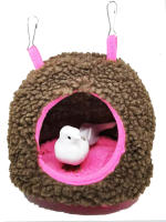 Casa De Pájaro Invierno Caliente Para Periquito De Poliéster Plush Accesorios De Jaula De Mascotas Pequeñas Cueva Colgante Sillín De Sueño - details 7