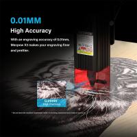 Mecpow X3 Grabador láser, 5W de potencia láser, enfoque fijo, precisión de 0.01 mm, velocidad de grabado de 10000 mm/min, bloqueo de seguridad, parada de emergencia, detección de llama, sensor de giroscopio, 410x400mm - Enchufe UE - details 3