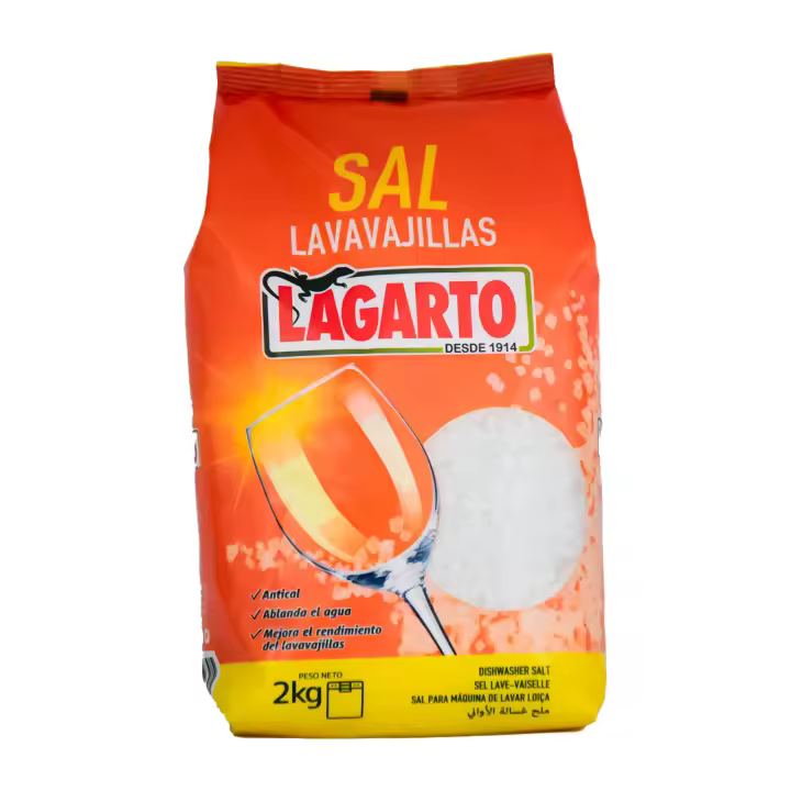Sal Lavavajillas Lagarto - Saco de 2 Kg - Limpieza y Brillo Garantizados - 1