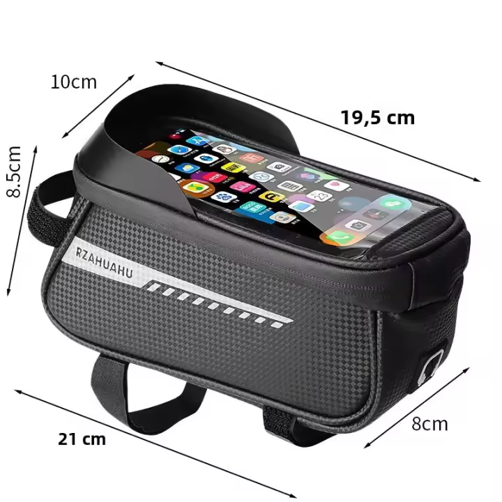 Bolsa De Manillar Para Bicicleta Impermeable Con Soporte Para Teléfono Táctil Accesorio De Bicicleta MTB Y Carretera - 1