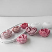 Molde De Silicona En Forma De Corazón De Rosa Romántica Para Velas Resina Y Chocolate Mold De Flor De Amor Para Decoración De Pasteles De Boda Día Del Amor - details 2