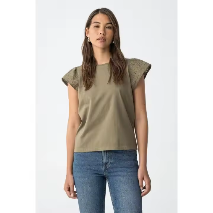 Marcas Mujer Ropa Tiffosi Tiffosi mujer Camisetas y tops  Camiseta manga corta -Tiffosi- Graciosa_2 verde - 1