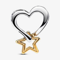 Pandora Charm de Colgante en Plata DE LA Estrella y Corazón DE LA Sierte 763513 C00,Incluye Caja Original - details 0