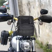 Bolsa T-Bar Molle Universal Para Harley Softail Low Rider ST Bobber Cafe Racer Estilo Club Resistente Al Agua Y Al Desgaste Con Cremallera Y 4 Correas De Velcro - details 1