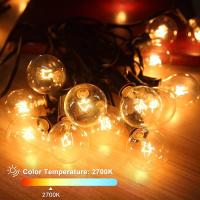 Cadena De Luces G40 De Tungsteno Para Patio Exterior 15M/50Pies 220V Conectables Lámpara Colgante Para Decoración De Jardín Porche Balcón Fiesta - details 2