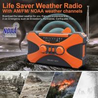 Radio de emergencia de 10000 mA, generador de manivela multifunción, linterna solar, radio meteorológica portátil AM/FM/NOAA con cargador de teléfono celular - details 0