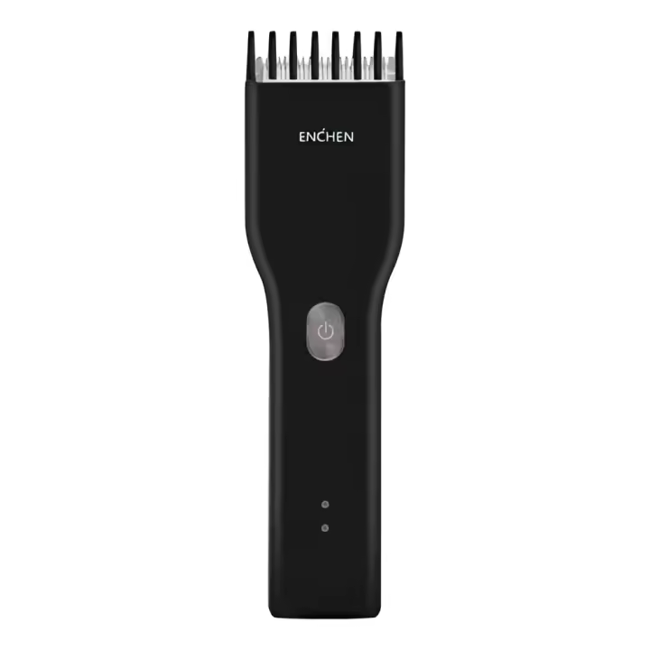 Xiaomi Enchen Boost Hair Clip - Cortapelo Eléctrico Recargable, Carga Rápida, Doble Velocidad, USB-C, Color Negro - 1