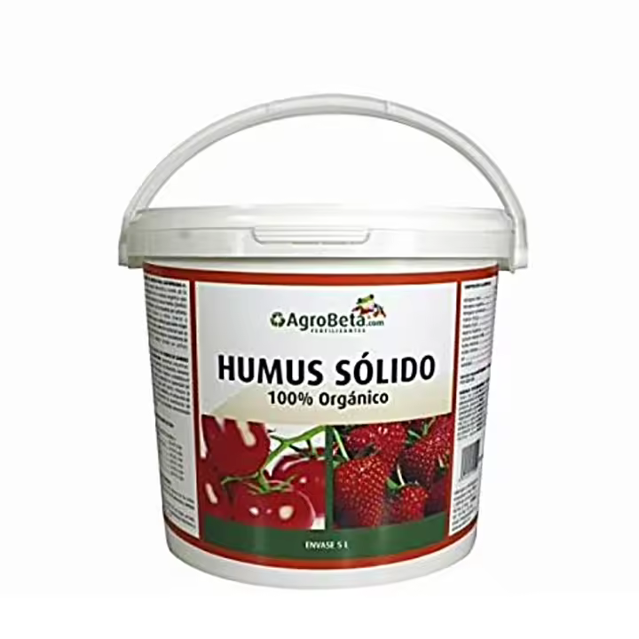 Agrobeta Humus Natural Sólido 5L. Fertilizante orgánico en polvo, resultado de la transformación por fermentado del compostaje procedente de estiércol - Agrobeta - 1