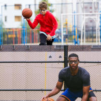 Gafas De Baloncesto Anti-bajo Con Marco De Gafas Guantes Y Ropa Deportiva Para Entrenamiento Al Aire Libre Y Dribling Jóvenes - details 6