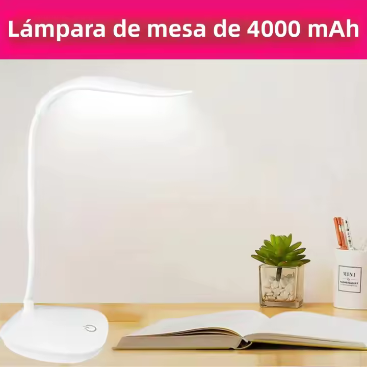 Lámpara De Mesa LED Recargable USB Protección Ocular 3 Modos De Encendido Táctil Luz Nocturna Para Lectura En La Cama - 1
