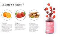 CHIC & LOVE Gominolas para el Cuidado de la Piel | Vitaminas A, E, C, Biotina (B7), Coenzima Q10, Colágeno | SIN Gluten, SIN Lactosa | Sabor Frutos Rojos - details 2