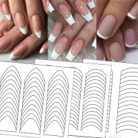 1PCS Guía De Dibujos Para Uñas En Blanco Estilo Francés Adhesivo De Acrylic Para Arte De Uñas DIY Decoración De Tiras Y Plantillas Para Uñas - details 0
