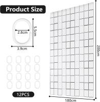 Cortina de Ducha Antimoho, 180X200cm Cortinas de Baño de Tela with 12 Ganchos, Impermeable, Lavable Cortina Baño, Antibacterian Secado, para Baño, Baño - details 2