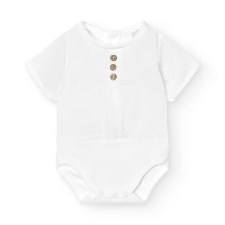 Basicos Babidu pack de 2 bodys tapeta botones manga corta - 1