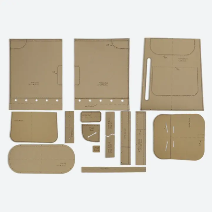 YOMDID 15PCS Plantillas De Cartón Kraft Para Hacer Bolsos Y Mochilas DIY Herramientas De Cuero Para Manualidades Y Creaciones Artísticas - 1