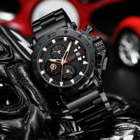 Reloj De Pulsera De Lujo Para Hombres CRRJU Grande Dial En Acero Inoxidable Impermeable Cronógrafo Con Fecha Relogio Masculino - details 25