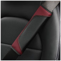 Cubiertas De Cinturón De Seguridad Para Coche En Fibra De Carbono PU Impermeables Para Adultos Jóvenes Y Niños Accesorios Interiores De Automóvil - details 5