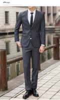 Traje De Novio Para Hombre Elegante Y Profesional Con Pantalones Color Sólido Moda Casual Talla Slim M-6XL Incluye Chaqueta Y Pantalones - details 4