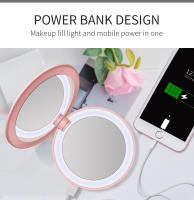 Espejo De Maquillaje Portátil Con Luces LED Y Batería De 3000mAh Espejo De Belleza Mini De Monedero Con Powerbank - details 2