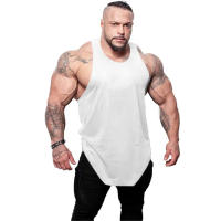 Camiseta Sin Mangas De Algodón Transpirable Para Hombre Color Sólido Casual Deporte Running Gimnasio Fitness Musculación Chaleco Suelto Vests - details 7