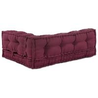 Cojín de Sofá Palet vidaXL con soporte para espalda y brazos en tela roja - details 2