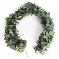 Guirnalda De Hojas De Eucalipto Artificial De 175CM Verdes Plantas Falsas Colgantes Para Decoración De Hogar Y Bodas Vines Largos Y Verdes - details 1