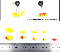 MNFT 60Pcs Bolas De Flotación Ovaladas Rojas Y Amarillas Accesorios Para Pesca De Carpa Mini Bolas De Flotación Para Pesca En Oceano Y Barco - details 6
