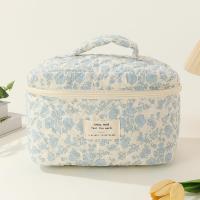 Bolsa de maquillaje acolchada de 3 piezas, Bolsa Grande para Cosméticos, neceser floral estético, Bolsa de viaje de Algodón PARA EL Curado de la ropa. - details 0