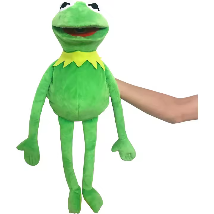Kermit The Frog Plush de Plush para niños y niños, The Puppet Movie Show Muñeca de Rana suave para rol-24 pulg - 1