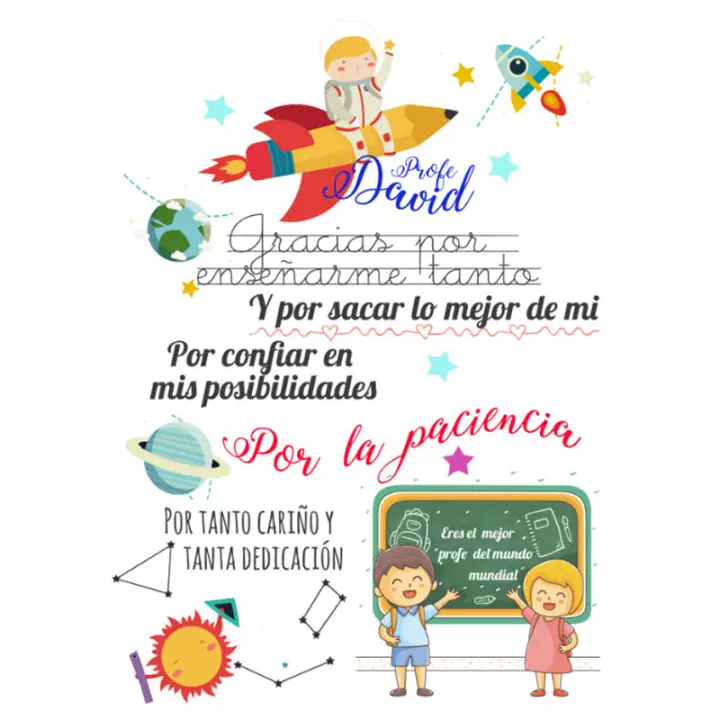 Cuadro regalo profesores decoración  20x30 cm, ideas regalos maestros colegio, Decomac - 1