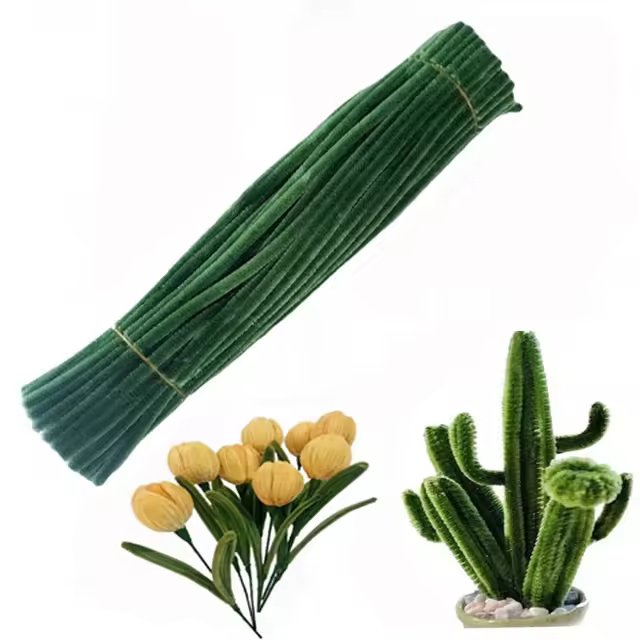100 PCS De Barra Giratoria De Chenillo Y Acero Para Manualidades DIY Juguetes De Tubo Creativos Materiales Hechos a Mano - 1