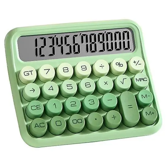 Calculadora grande silenciosa de 12 dígitos, botones grandes, pantalla LCD grande, interruptor mecánico de color degradado, calculadora para oficina, escuela, estudiante - 1