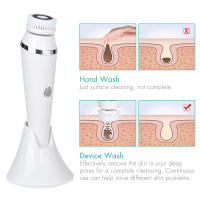 Cepillo de Limpieza Facial Eléctrico para Cuidado DE LA Carne Vibración para Eliminar Maquillaje Silicona para Lavado de Poros y Espinillas - details 2