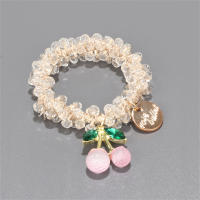 Diadema Elástica De Cuentas De Cristal Colorido Con Borlas Para El Cabello Accesorio De Moda Para Mujer Uso Dual Como Pulsera Y Diadema Decorativa Para Fiestas - details 6