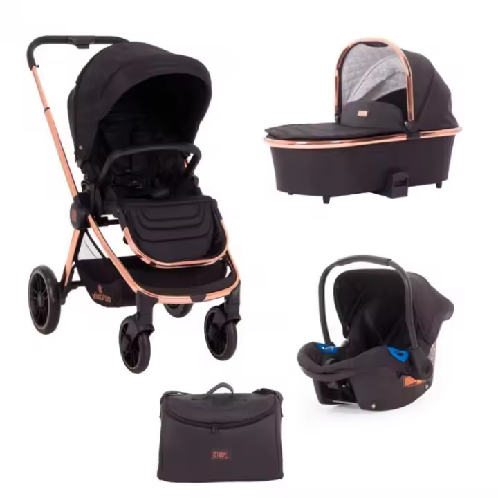 Cochecito TRIO Kikka Boo Vicenza Premium Black - 1