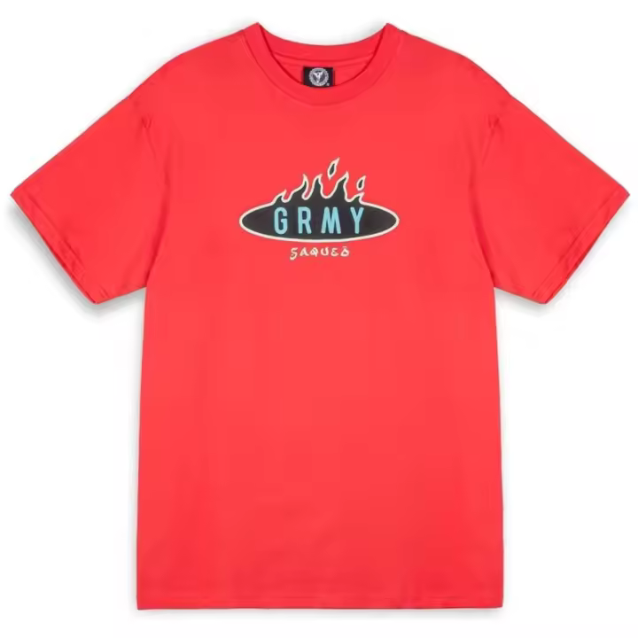 Camiseta de Manga Corta Grimey  para hombre en color rojo - 1