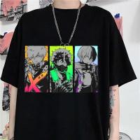 Camiseta Gráfica De Técnica Casual Para Mujer Con Estampado De Deku Bakugou Katsuki Todoroki Shoto Cuello Redondo Manga Corta - details 1