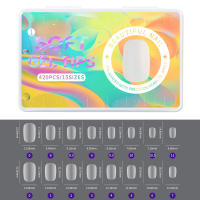420pcs Uñas Postizas De Artesanía Press on En Mate Y Transparente Cubierta Completa Uñas Postizas Cuadradas Y De Alerza Cortas Para Extensión De Manicura - details 6