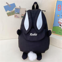 Mochila Personalizada Kawaii Con Orejas De Conejo Y Colgante De Oso Peluche Para Niñas Escolar Con Cierre De Cremallera Material Nylon Y Poliéster - details 4