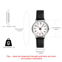 Reloj De Mujer Elegante De Cuarzo Con Correa De Cuero PU Reloj De Pulsera Para Damas Reloj De Moda Con Luz Trasera - details 2