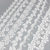 Tela De Encaje De Algodón (1 Yard) Para Decoración Y Artesanías Ribbons De Amor Y Regalos Técnica Jacquard Mesh Ecológico Soluble En Agua - details 2