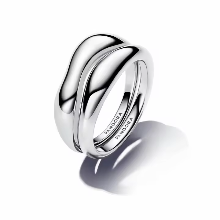 Anillos combinables Pandora Forma Orgánica Plata - 1