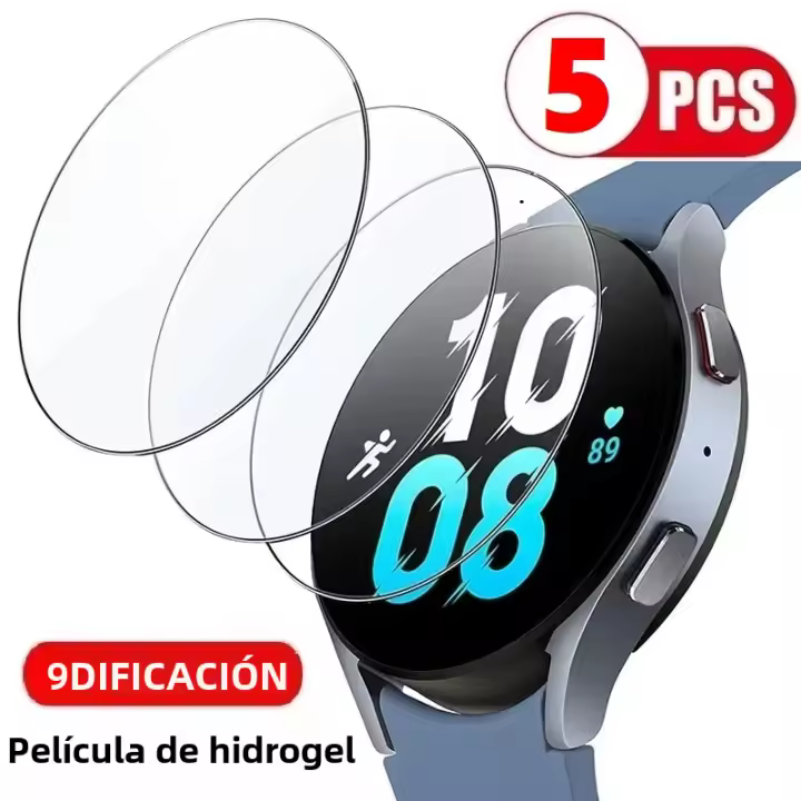 Protector De Pantalla Para Samsung Galaxy Watch Active 2 3 40mm 41mm 45mm Película De Hidrogel Ultrafina Pack De 5 - 1