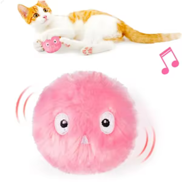 Smart Interactive Ball Catnip Cat Toys Pet Toy Cat Chirping Moving Plush Toy 3PCS - 1