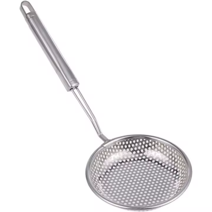 &; Caddy de comida de acero inoxidable con mango ergonómico y colador para cocina de 4 a 12 años de edad 20cm 12cm de plata - 1