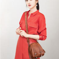 Bolso De Hombro Pequeño Para Mujer En Cuero PU Suave Vintage Moda Cruzado Bolso De Mano Para Teléfono Móvil Con Cierre De Cremallera - details 3
